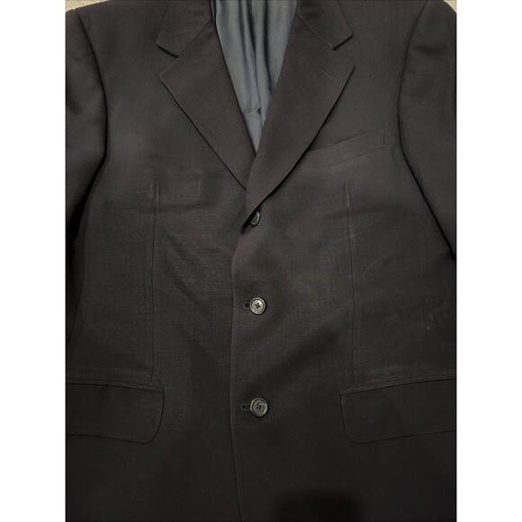 Ermenegildo Zegna Suit Jacket Mens 42S Black Wool Soft Designer Switzerland - Picture 2 of 14